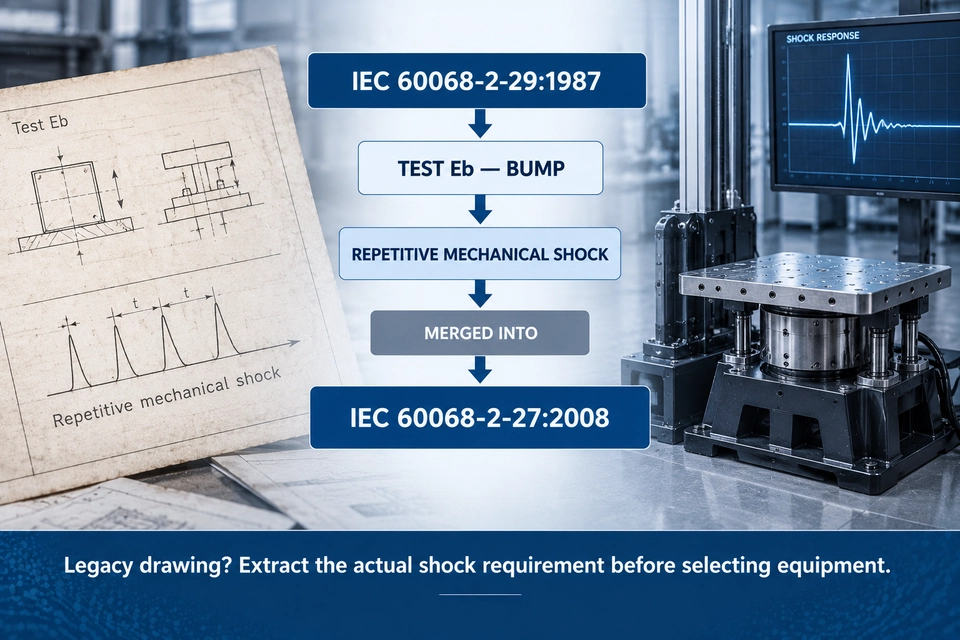 IEC 60068-2-29 Test Eb replaced by IEC 60068-2-27